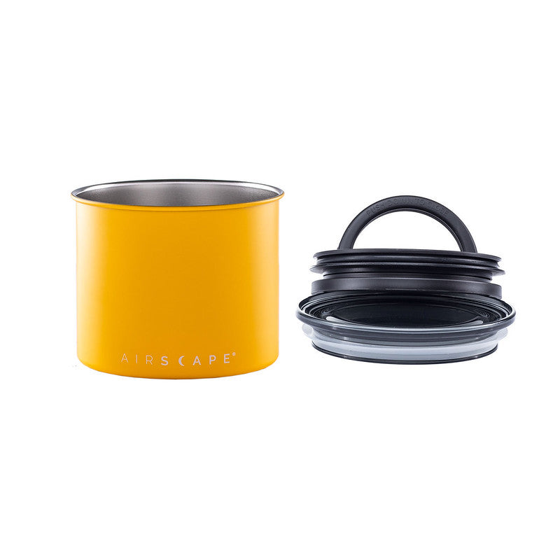 AIRSCAPE metal canister 250 g Matte yellow
