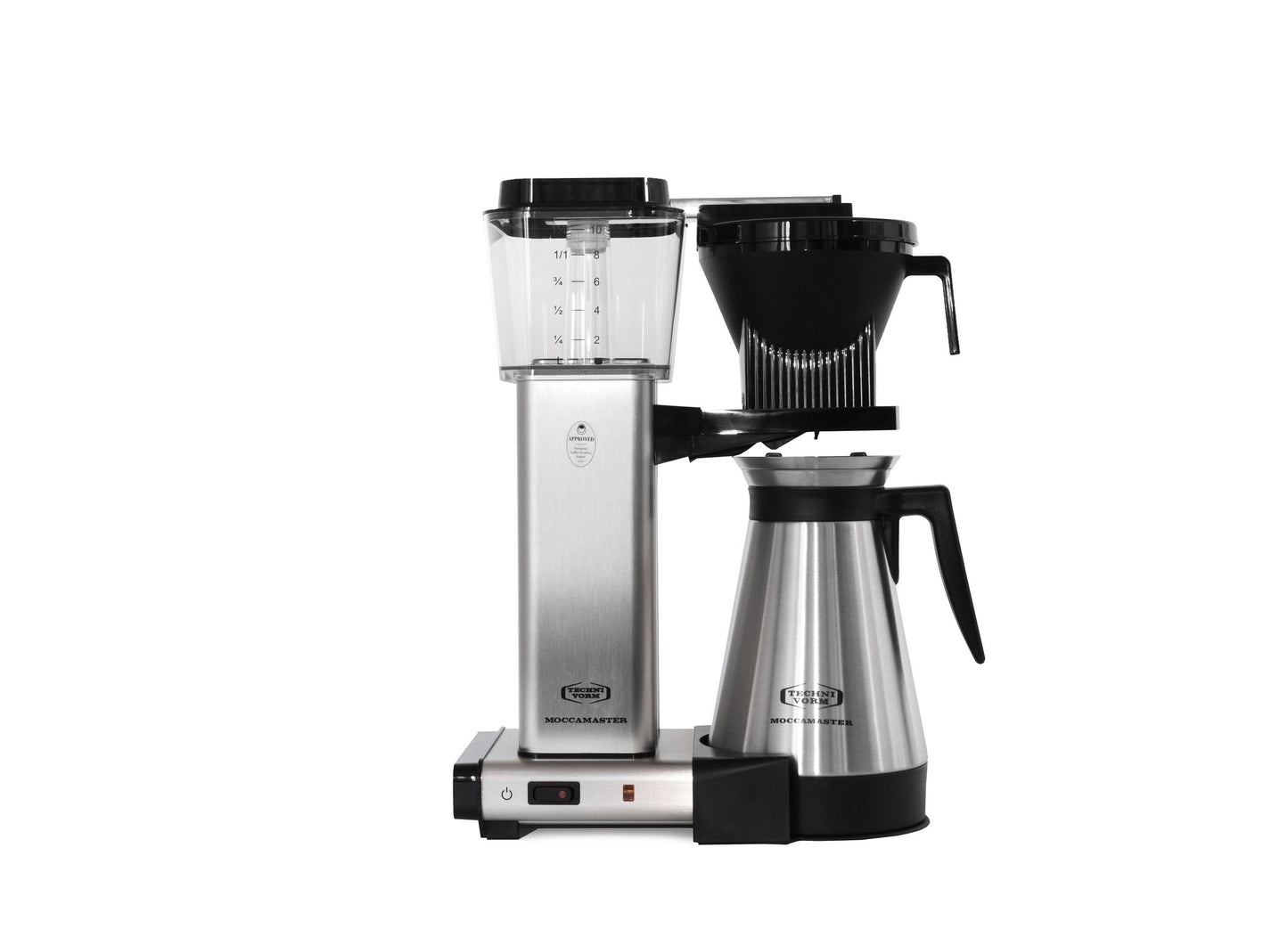 MOCCAMASTER KBGT Coffee Maker 1.25L with Insulated Thermos Flask - Polished Silver