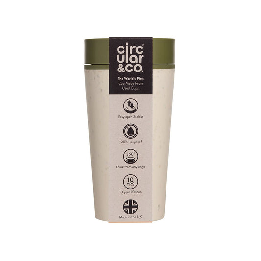 Circular&Co. Reusable Coffee Cup-12oz - Cream & Honest Green