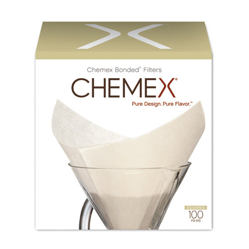 CHEMEX 100 white paper filters for 6-8 cups