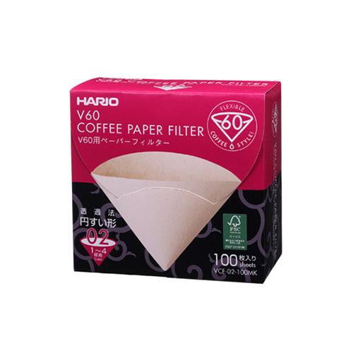 HARIO 100 white filters for dripper - 1-4 cups, made in Japan