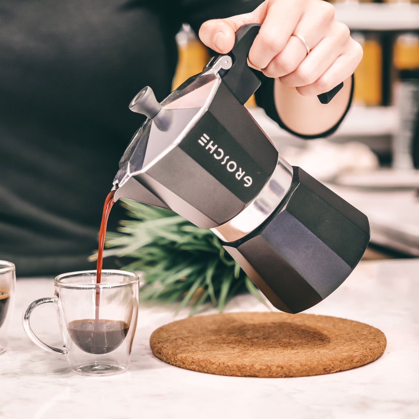 GROSCHE - Stovetop Espresso Coffee Maker 3 cup Milano